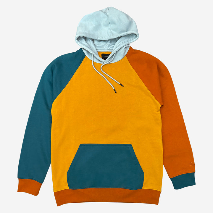 Parched Color Block Hooded Sweatshirt - Autumn Lagoon