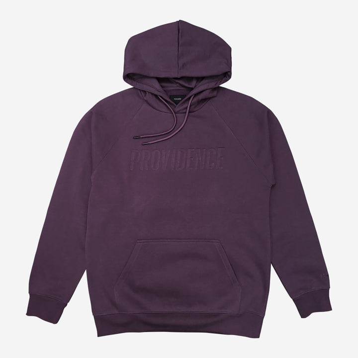 Providence Block Deboss Hooded Sweatshirt - Eggplant