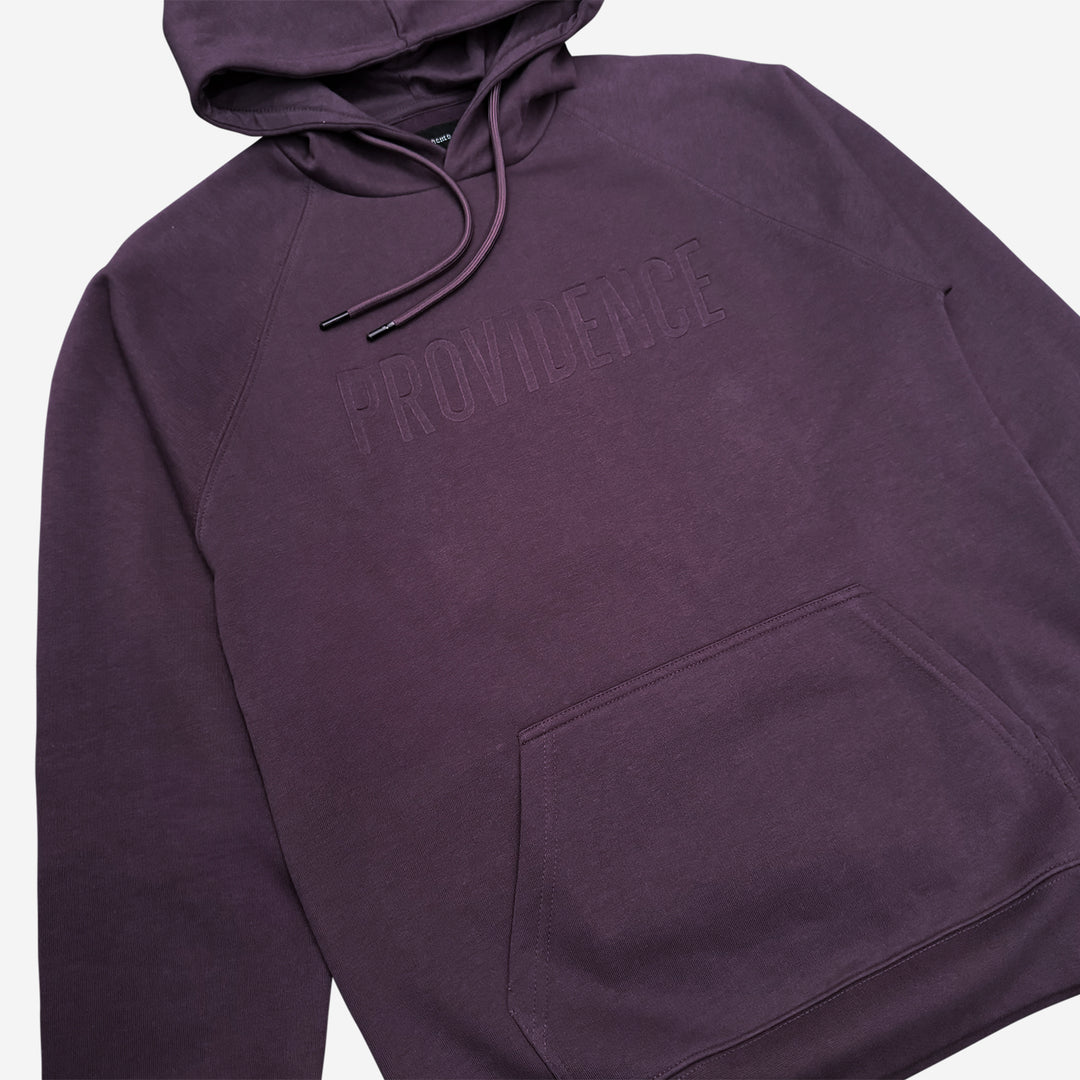 Providence Block Deboss Hooded Sweatshirt - Eggplant