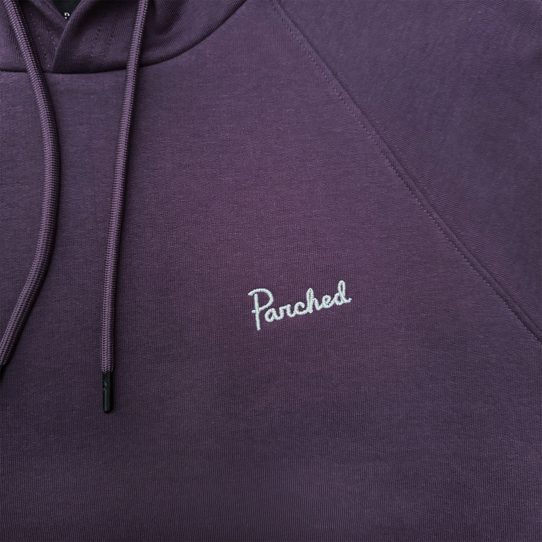 Parched Script Hooded Sweatshirt - Eggplant