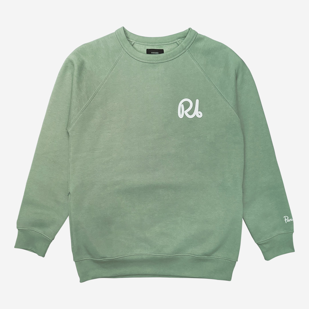 Rhode Island RI Script Pocket Crew Neck Sweatshirt