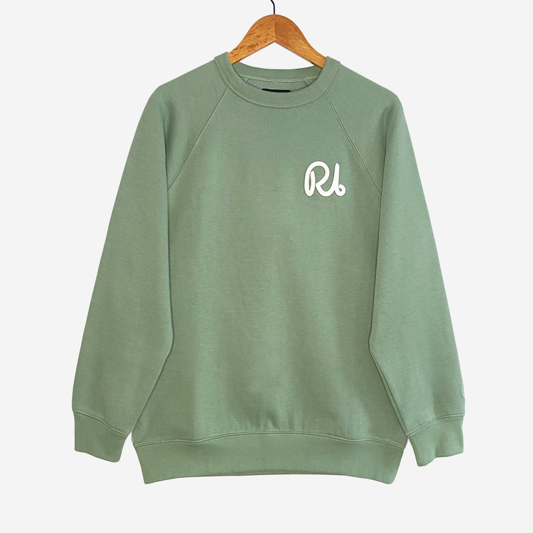 Rhode Island RI Script Crew Neck Sweatshirt