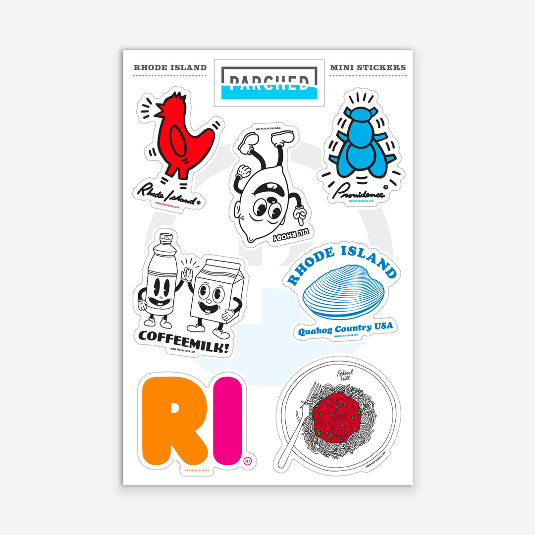 Rhode Island Mini Stickers Sheet