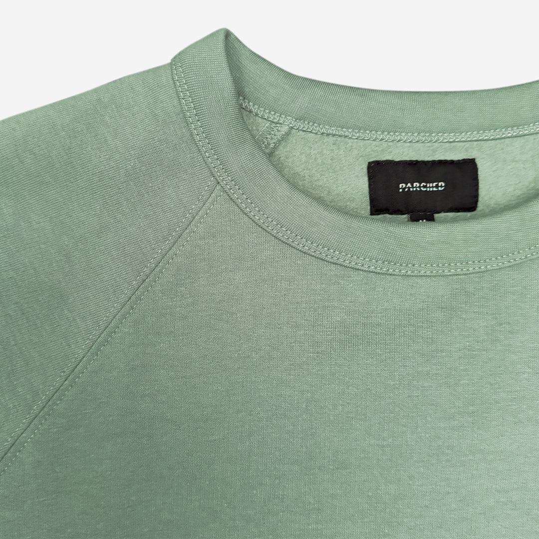 Parched Pocket Crew Neck Sweatshirt - Sage