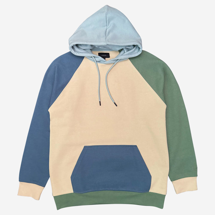 Parched Color Block Hooded Sweatshirt - Sea Glass