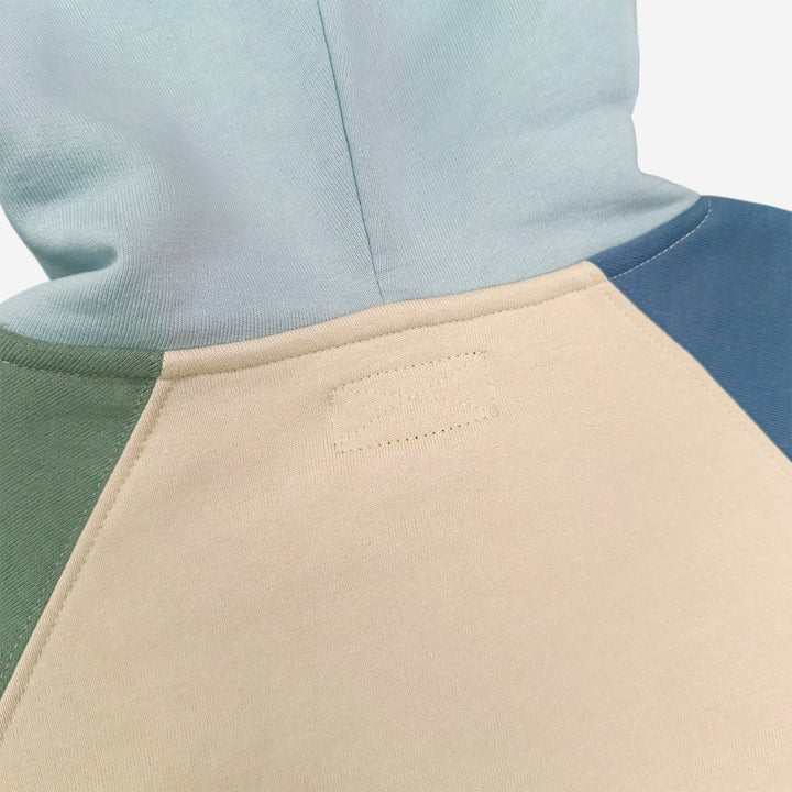 Parched Color Block Hooded Sweatshirt - Sea Glass