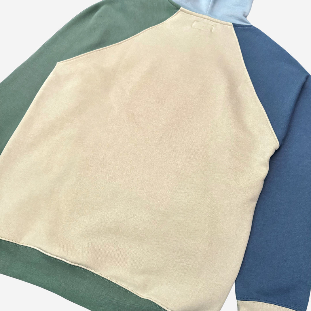 Parched Color Block Hooded Sweatshirt - Sea Glass